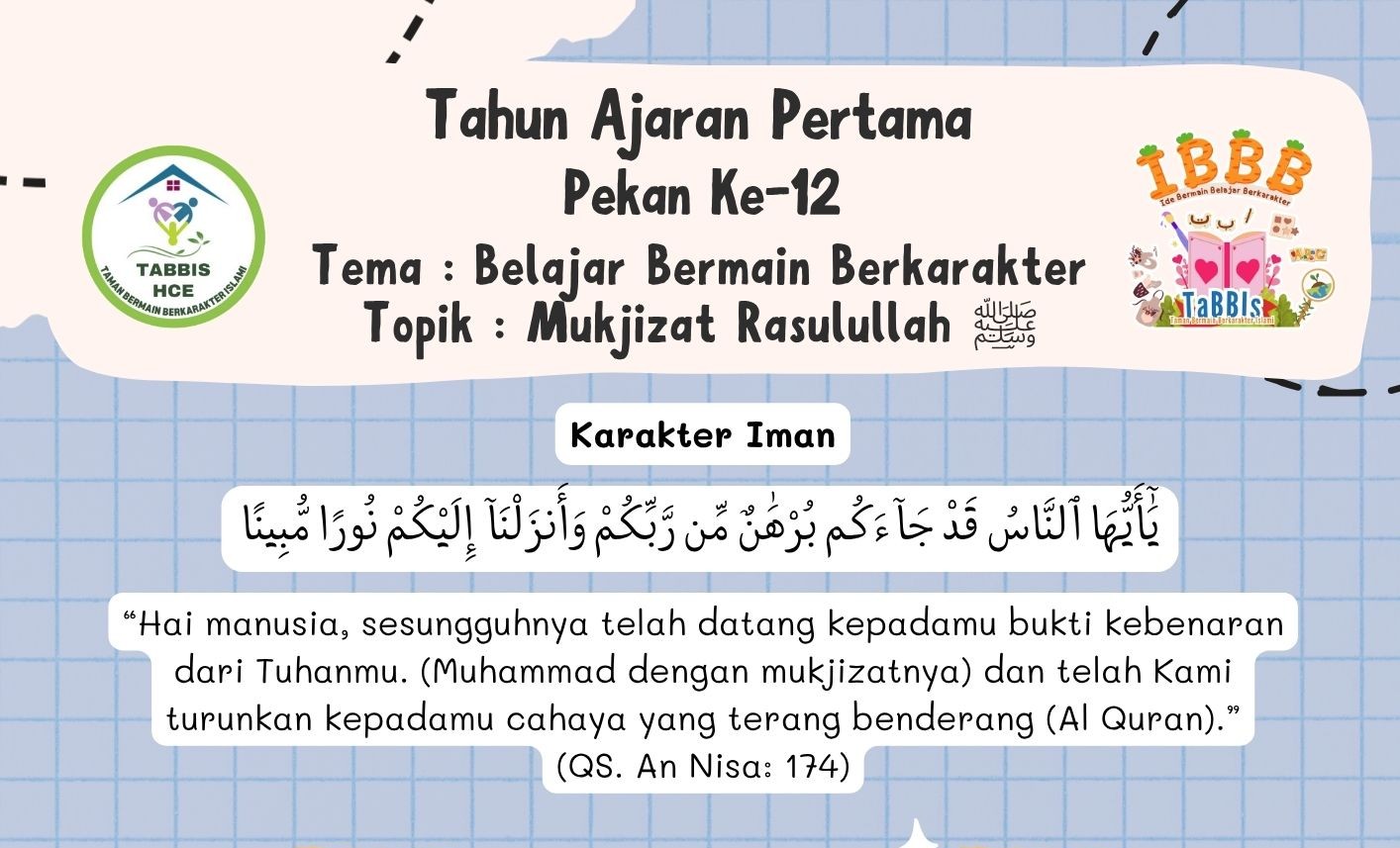 Terlindungi: IBBB Pekan 12 | Semester 1 – Mukjizat Rasulullah ﷺ